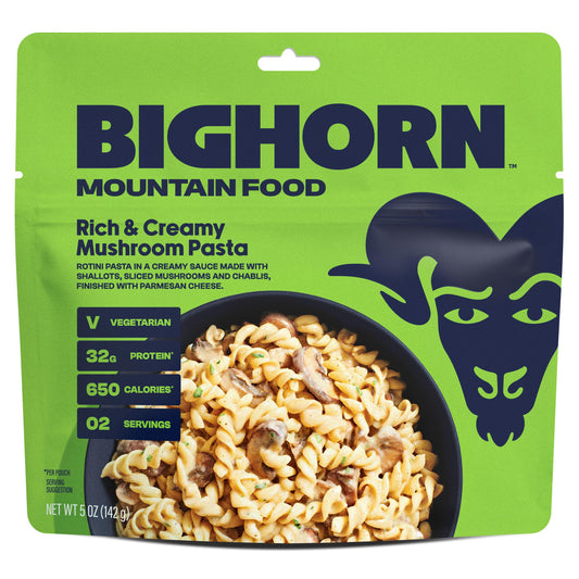 BIGHORN - Mountain Food Vegetarian Creamy Mushroom Pasta