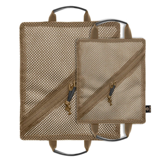 PETAC GEAR - Tactical Mesh Zipper Pouch Set (Coyote Brown)