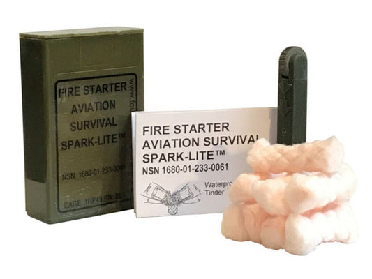 SPARK-LITE - Military Fire Starter with Tinder Quik Tabs