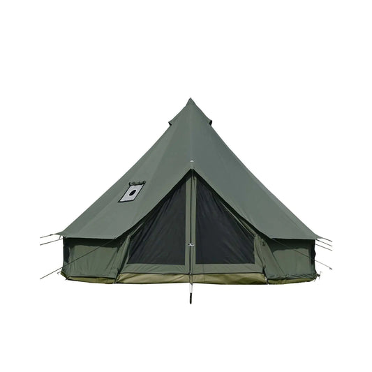 WALDZIMMER - Canvas Bell Tent 10ft Green with Stove Jack and Zipped Removable Floor