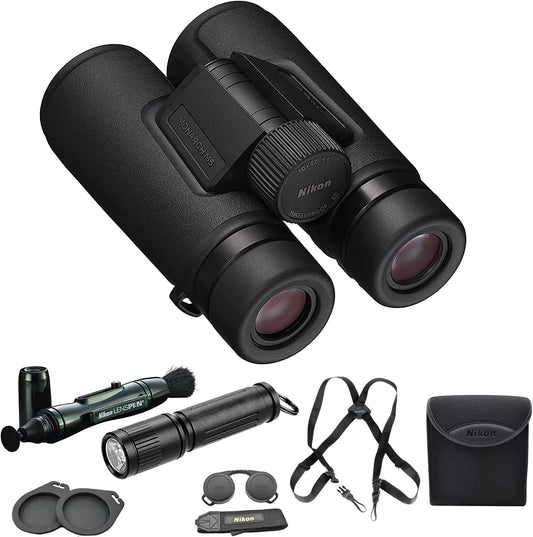 NIKON - Monarch M5 10x42 Binocular with Lens Pen, Harness & Flashlight Kit