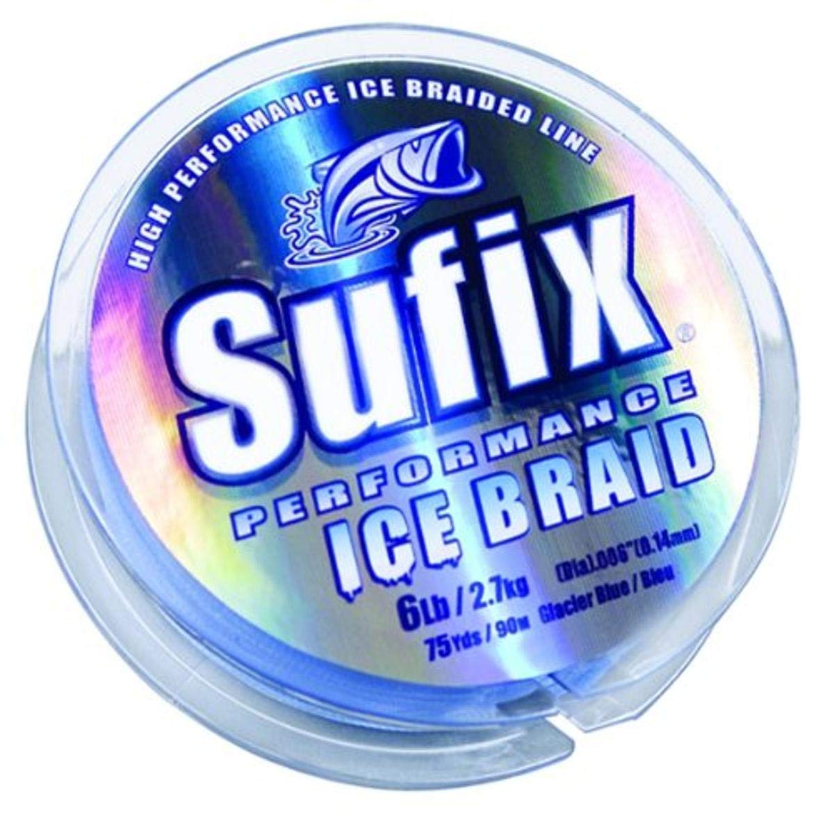 SUFIX - Ice Braid 10 lb (Glacier Blue Size- 75 YD Spool)