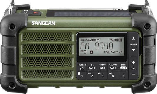 SANGEAN - MMR-99 AM/FM-RBDS/Bluetooth/AUX/Weather/Multi-Powered Digital Tuning Emergency Radio