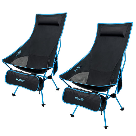 G4FREE - 2-Pack Lightweight High Back Folding Camp Chair