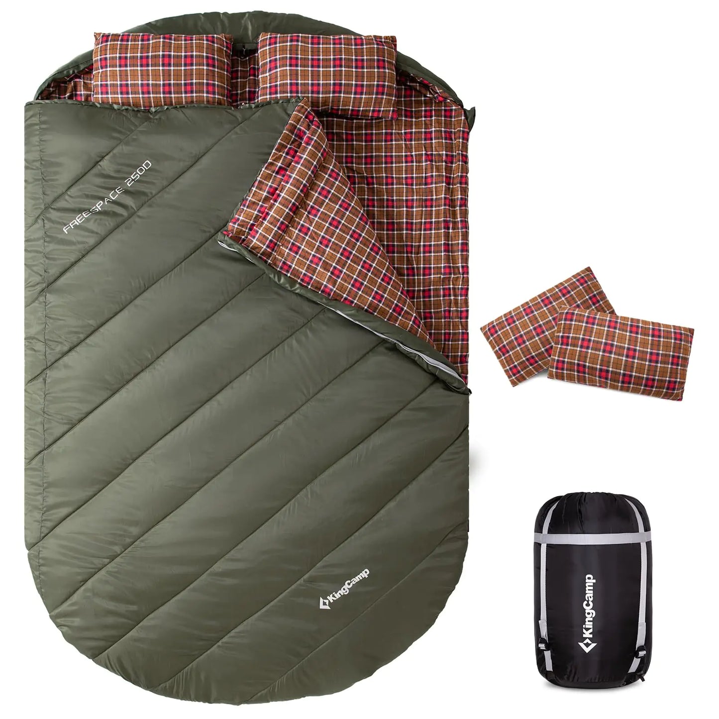 KINGCAMP - Double Sleeping Bag with Pillows